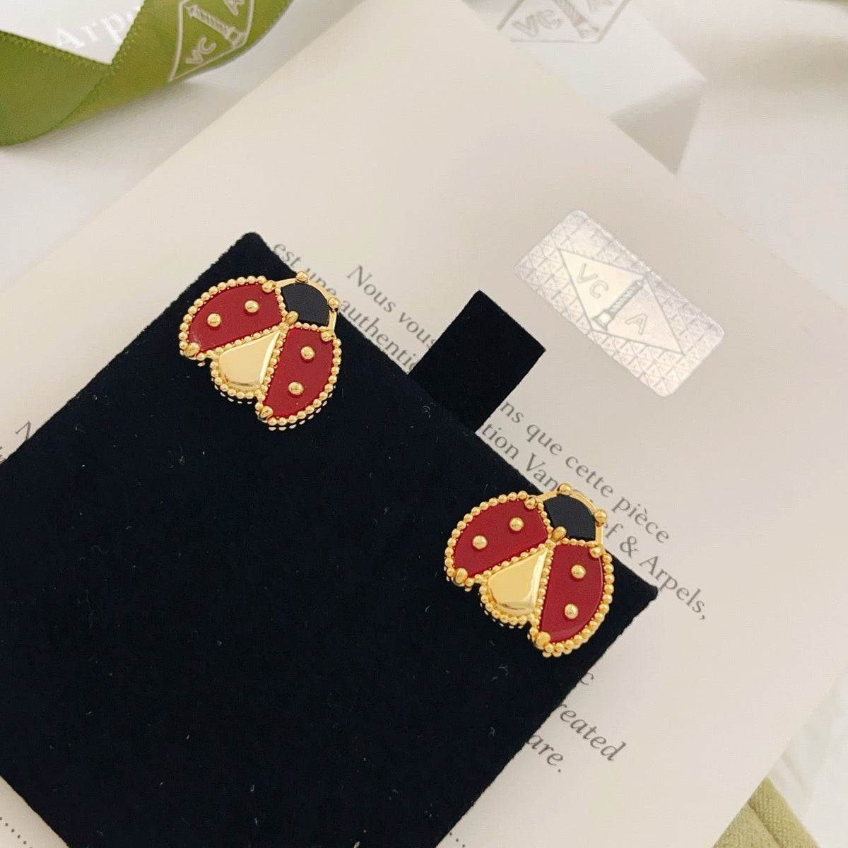 ⭐Miroze LUCKY LADYBUG EARRINGS