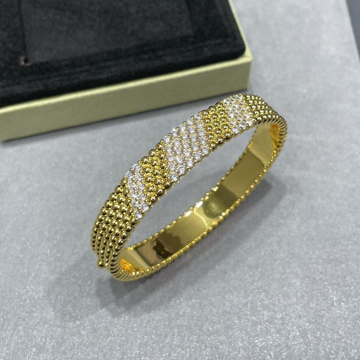 [[⭐Miroze] ]  PERLEE DIAMOND BRACELET ,5-ROW DIAMOND-SET DESIGN
