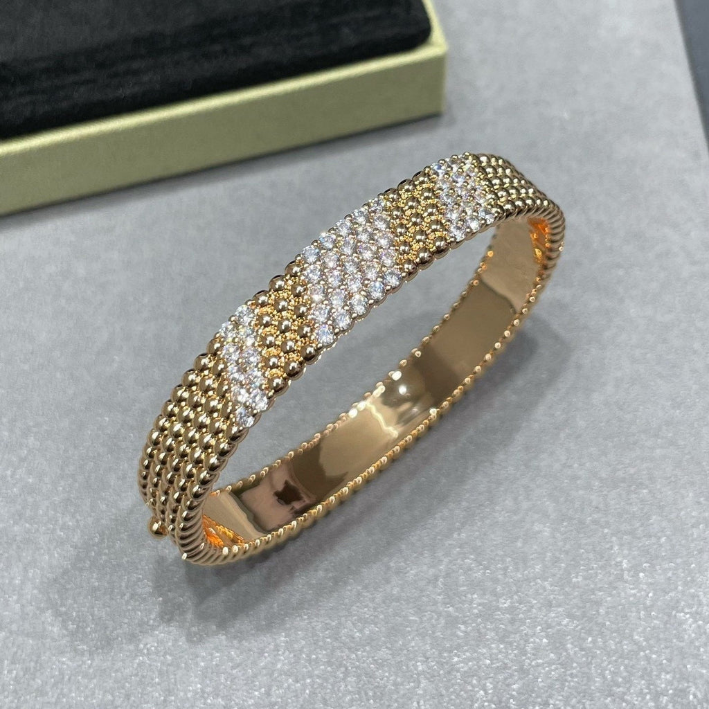 [⭐Miroze ]  PERLEE DIAMOND BRACELET ,5-ROW DIAMOND-SET DESIGN