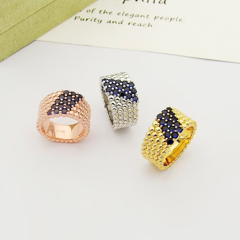 [[⭐Miroze] ]  PERLEE DIAMOND RING ,5-ROW DIAMOND-SET DESIGN