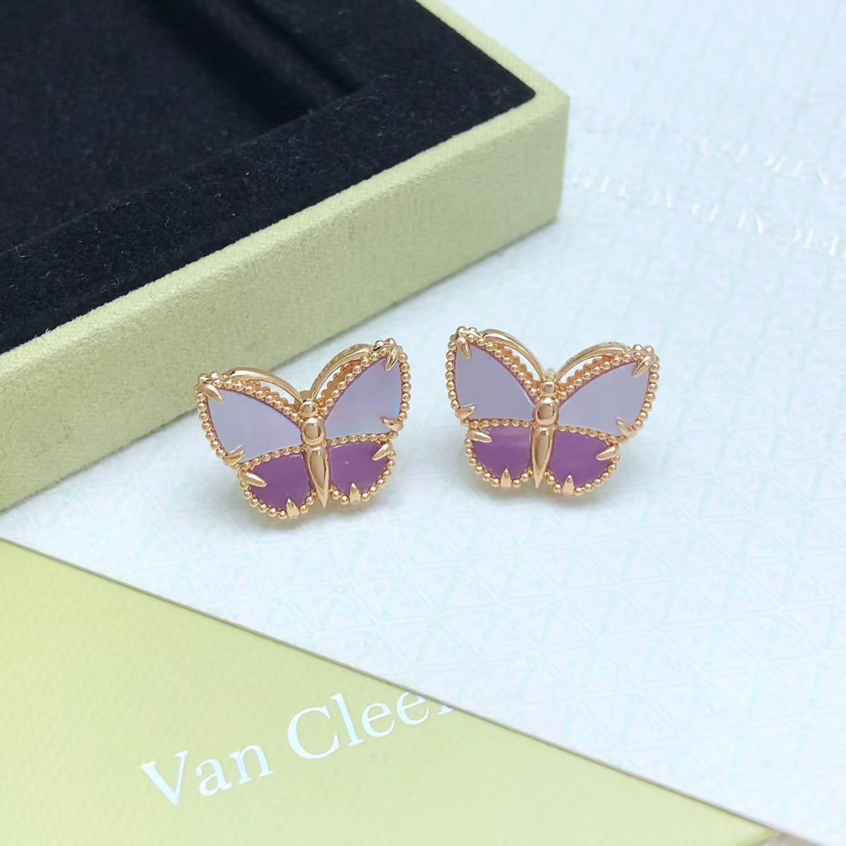 [⭐Miroze ] 26 NEW CLOVER LUCKY LIGHT PURPLE SET