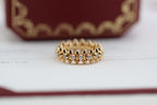[⭐Miroze ] Double‑Row Spike Full‑Diamond Band Ring
