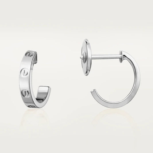 [⭐Miroze]LOVE EARRINGS 2.65MM SILVER