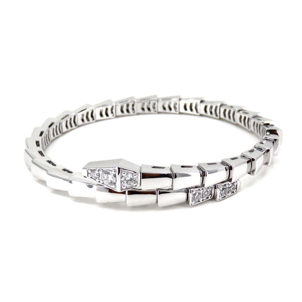 [⭐Veya]SERPENTI BRACELET DIAMONDS SILVER