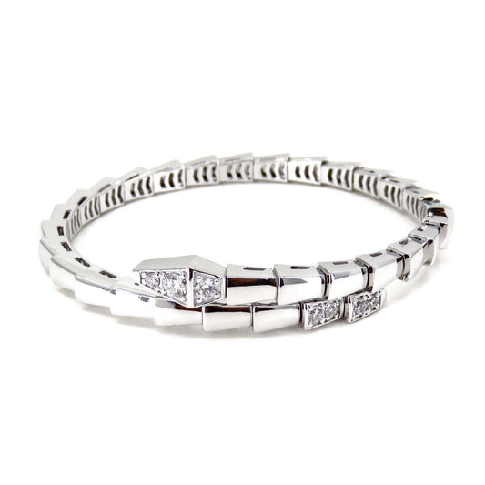 [⭐Miroze]SERPENTI BRACELET DIAMONDS SILVER