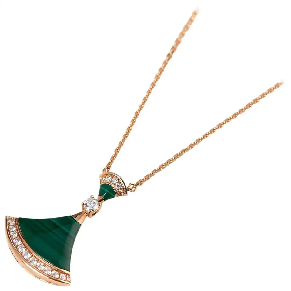 [⭐Veya]DREAM NECKLACE MALACHITE DIAMOND