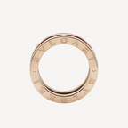 [⭐Veya]ZERO 1 TWO-BAND LOOPS AND BLACK CERAMIC PINK GOLD RING