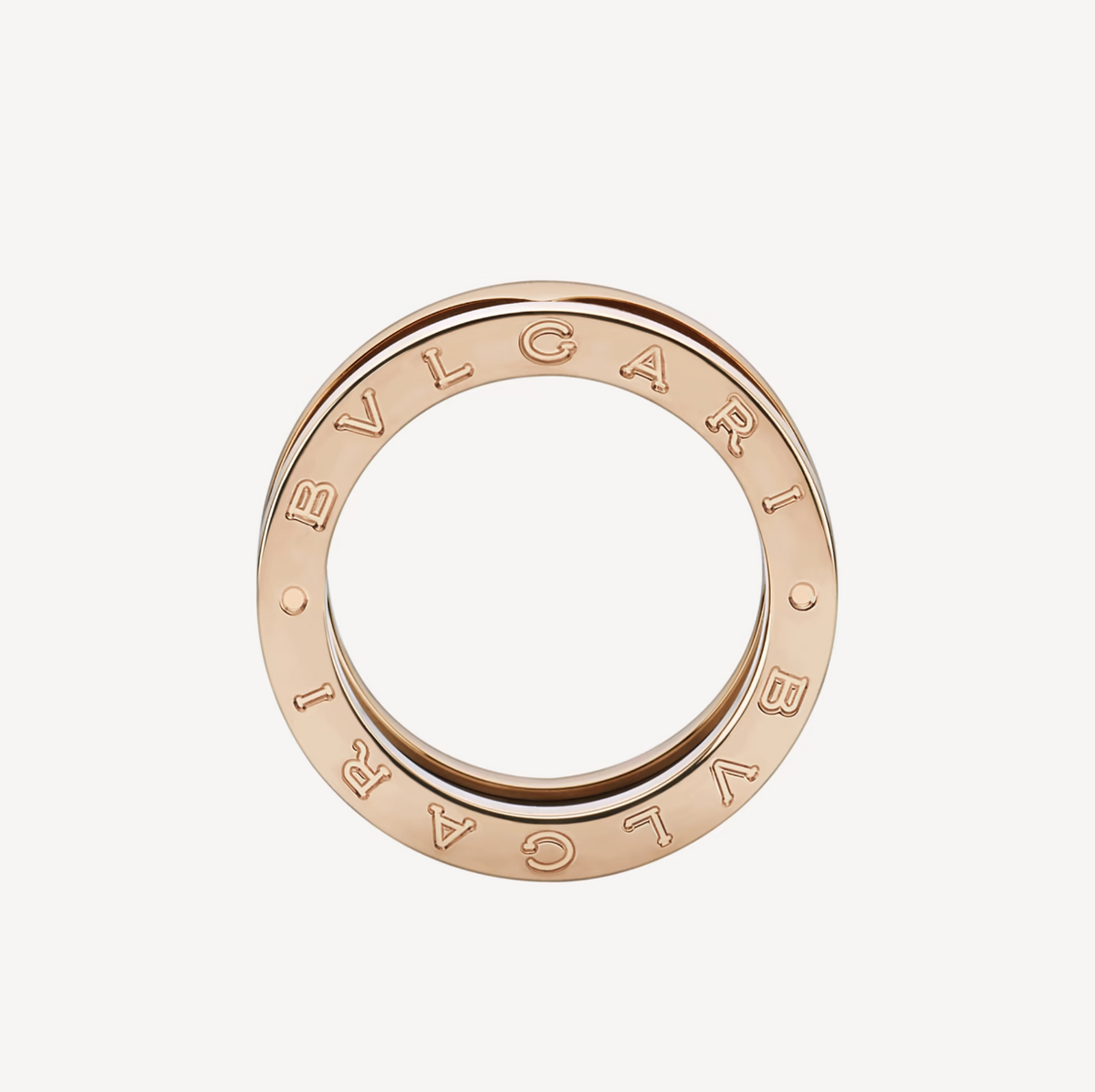 [⭐Veya]ZERO 1 TWO-BAND LOOPS AND BLACK CERAMIC PINK GOLD RING