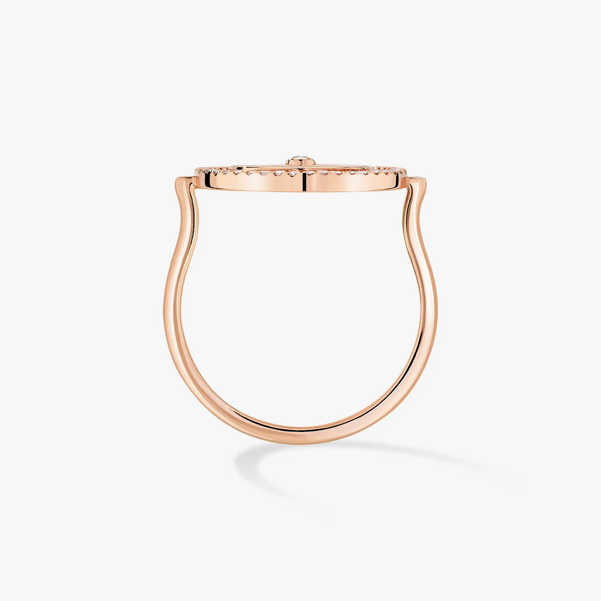 [⭐Miroze]LUCKY MOVE PINK GOLD DIAMOND RING