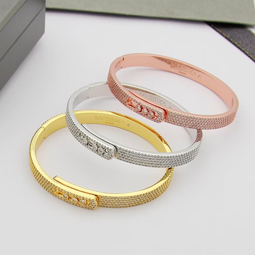 [⭐Miroze]Move Noa Full Pavé Diamond Bangle Bracelet