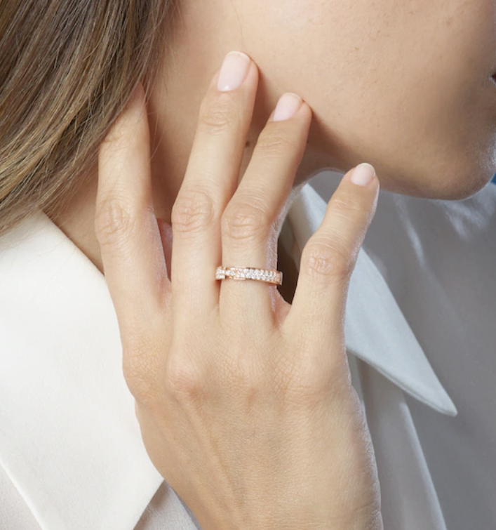 [⭐Miroze]ALLIANCE LIENS VIDENCE PAVED DIAMOND 4MM RING