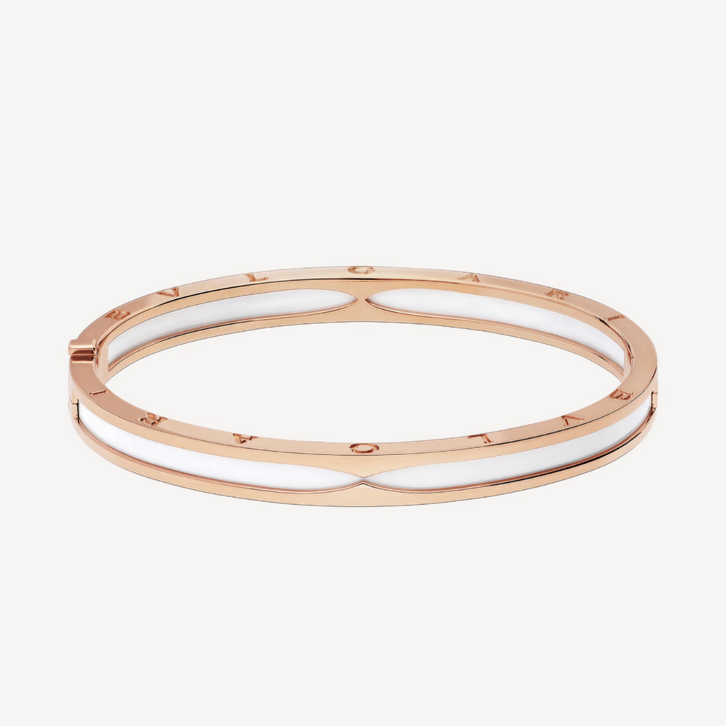 [⭐Veya]ZERO 1 PINK GOLD WITH WHITE CERAMIC BRACELET