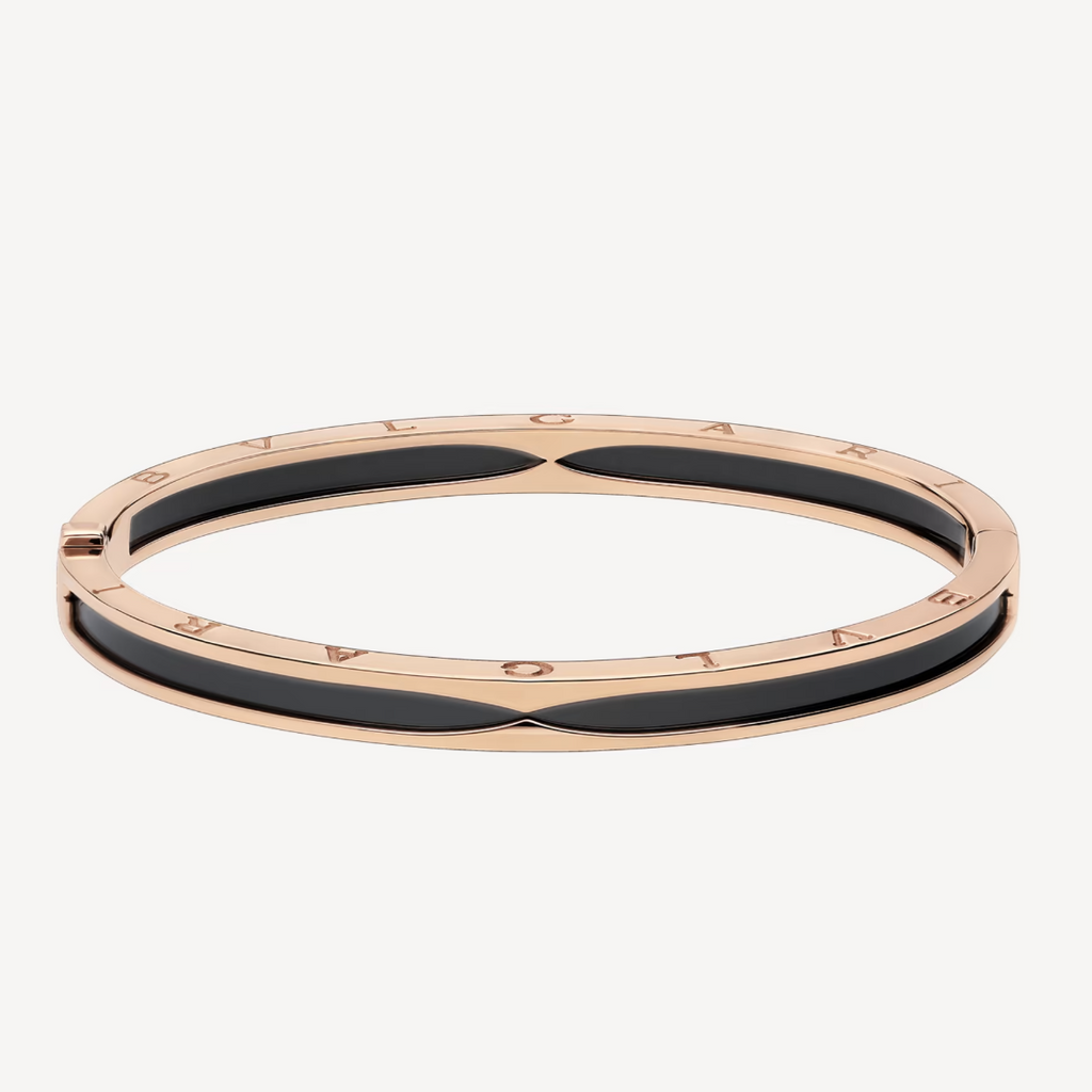 [⭐Veya]ZERO 1 PINK GOLD WITH BLACK CERAMIC BRACELET