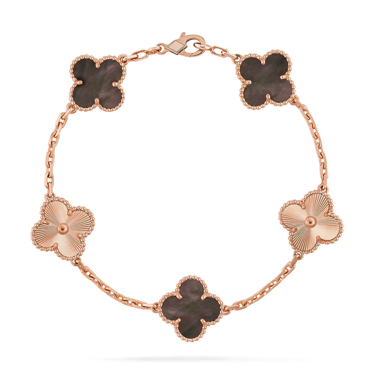 [⭐Miroze] CLOVER 5 MOTIF GRAY MOP BRACELET COLLECTION