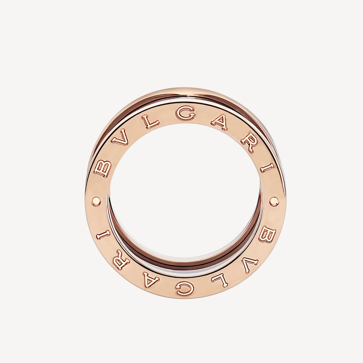 [⭐Miroze]ZERO 1 4バンドループ ブラックセラミック スパイラル ピンクゴールドリング