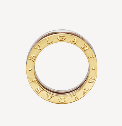 [⭐Miroze]ZERO 1 THREE-BAND ROSE WHITE AND YELLOW RING