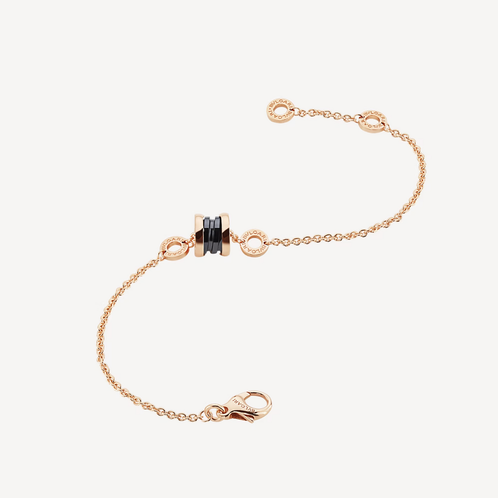 [⭐Veya]ZERO 1 SOFT PINK GOLD AND BLACK CERAMIC BRACELET