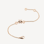 [⭐Veya]ZERO 1 SOFT PINK GOLD WITH PAVED DIAMONDS ON THE SPIRAL BRACELET