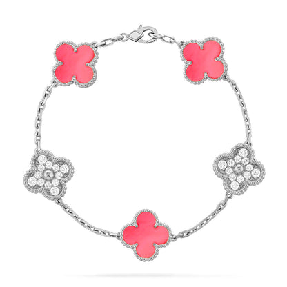 [⭐Miroze] CLOVER 5 MOTIFS  PINK MOP BRACELET COLLECTION