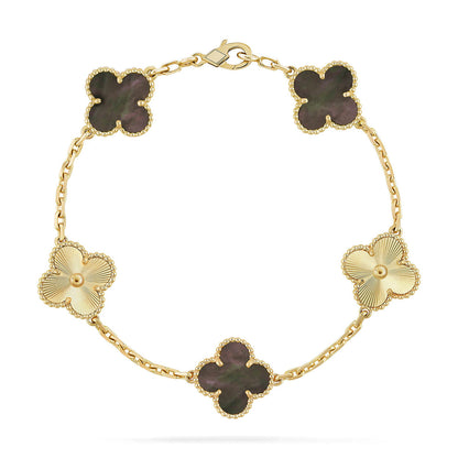 [⭐Miroze] CLOVER 5 MOTIF GRAY MOP BRACELET COLLECTION