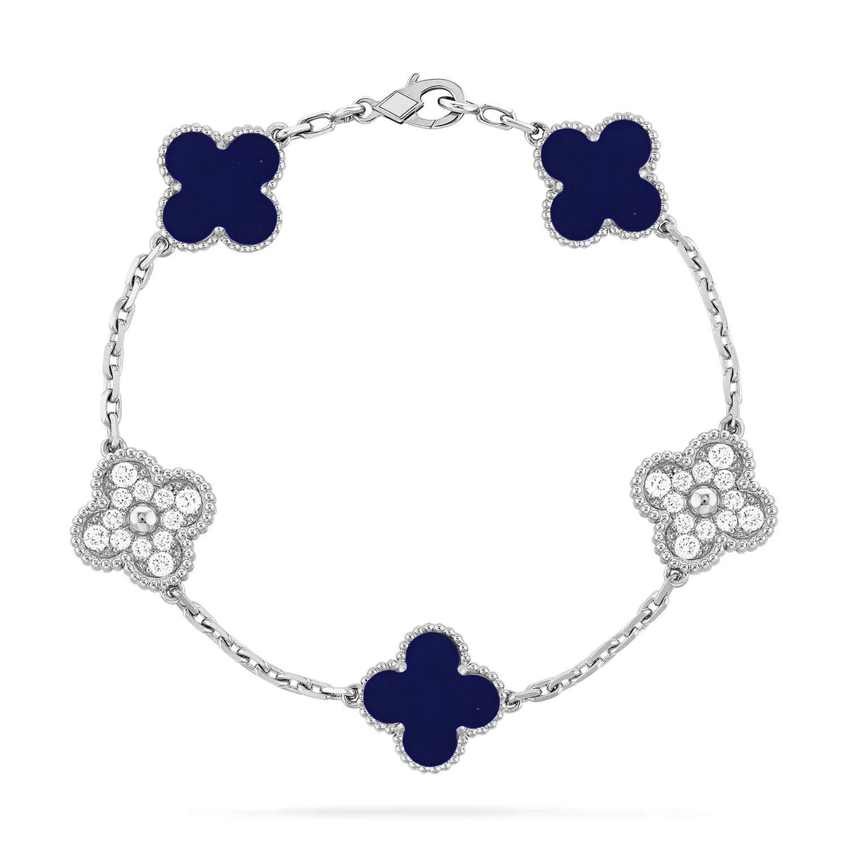[⭐Miroze]CLOVER 5 MOTIF LAPIS LAZULI BRACELET COLLECTION