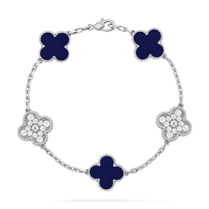 [⭐Miroze]CLOVER 5 MOTIF LAPIS LAZULI BRACELET COLLECTION