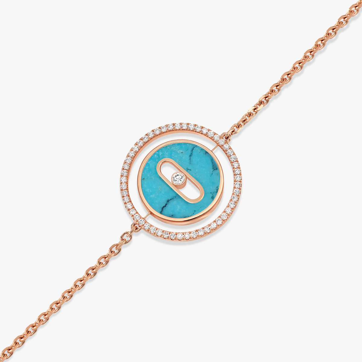 [[⭐Miroze] ]  MOVE TURQUOISE PINK GOLD DIAMOND BRACELET