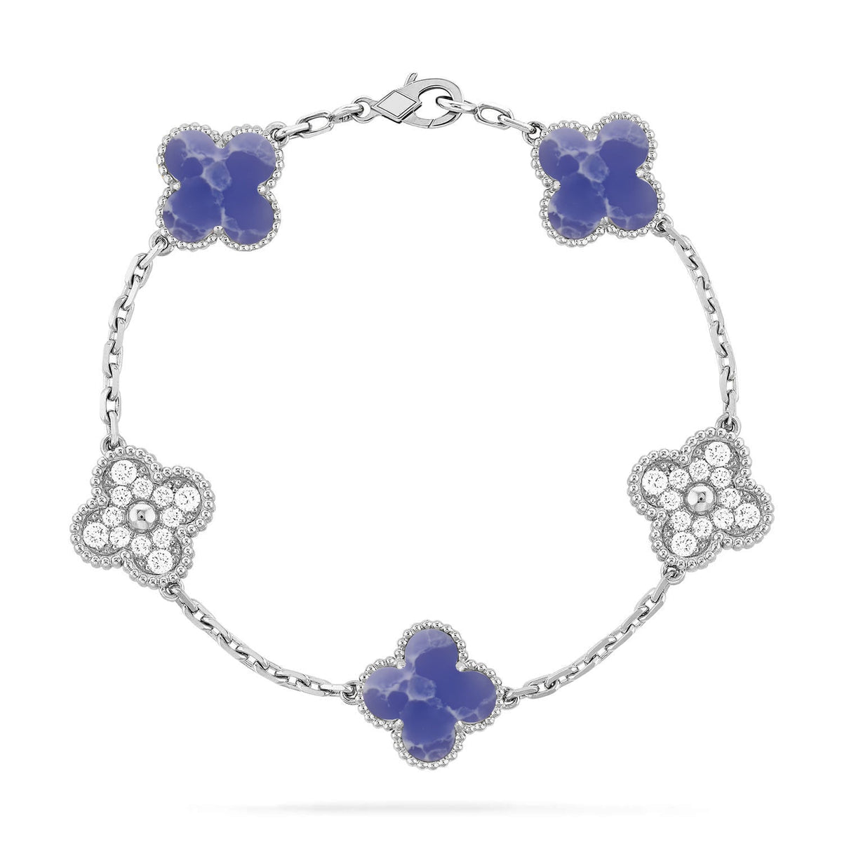 [⭐Miroze ]New CLOVER 5 MOTIF BLUE VEINS BRACELET COLLECTION