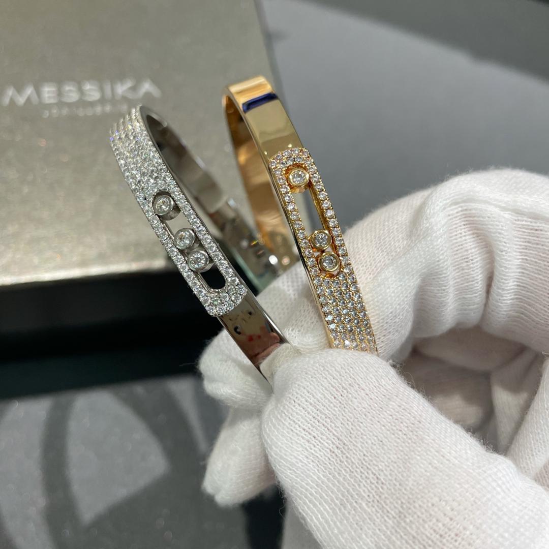 [⭐Miroze]Move Noa Rose Gold Pavé Diamond Bangle Bracelet