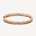 [⭐Veya]ZERO 1 SPIRAL AND PAVED DIAMOND PINK GOLD BRACELET