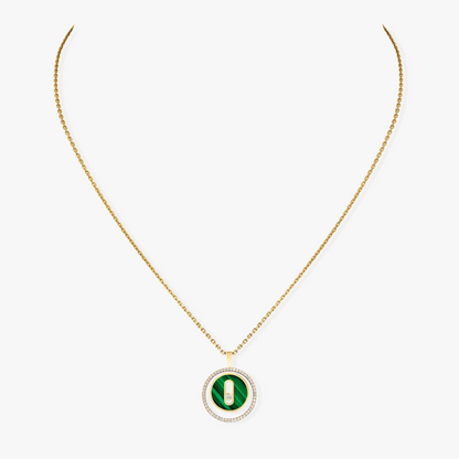 [[⭐Miroze] ]  MOVE 1 DIAMOND MALACHITE GOLD DIAMOND NECKLACE