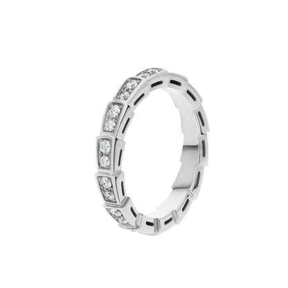 [⭐Miroze]SERPENTI RING SILVER DIAMOND PAVED 3MM