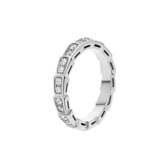 [⭐Miroze]SERPENTI RING SILVER DIAMOND PAVED 3MM