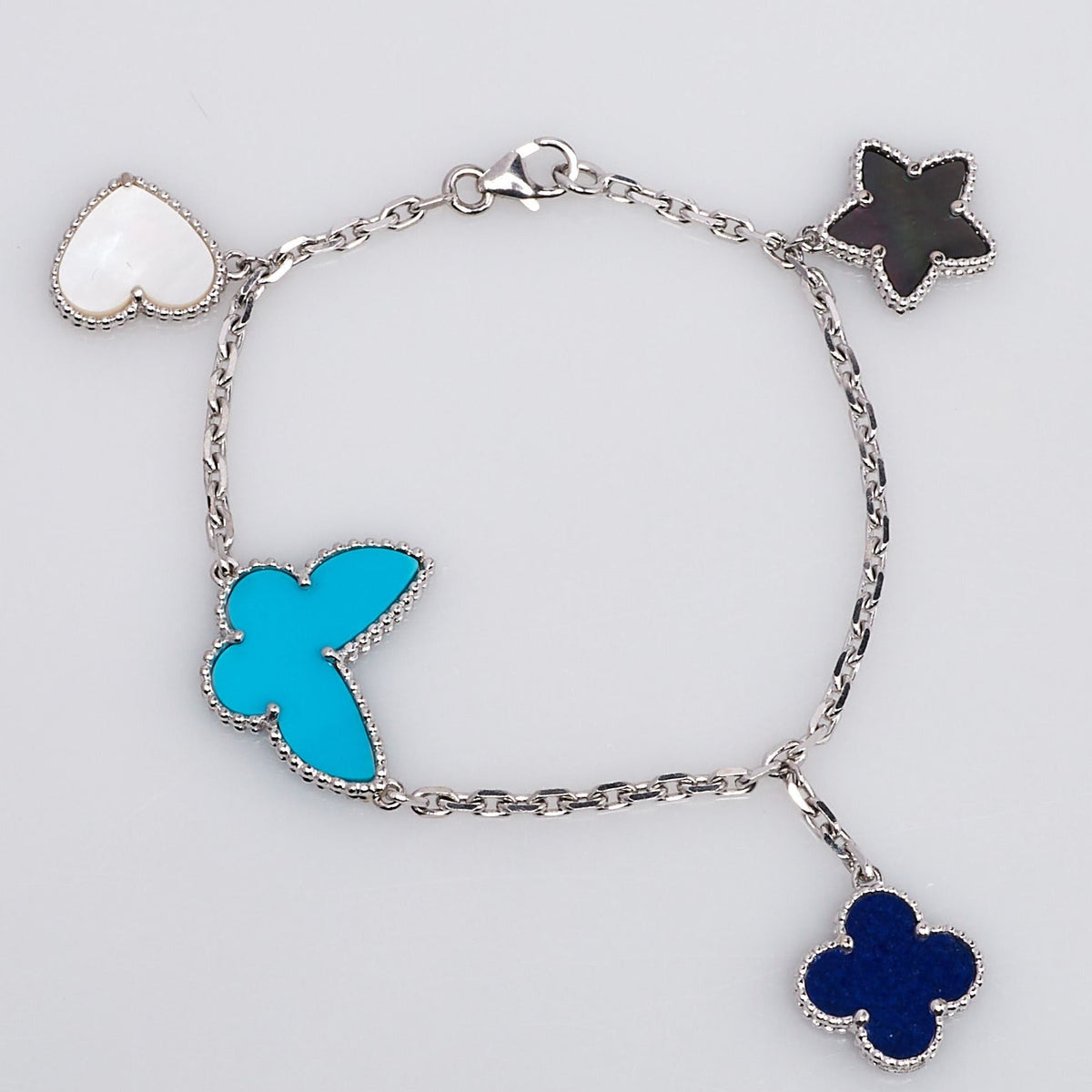[⭐Miroze]LUCKY SPRING SILVER BRACELET 4 MOTIF