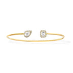 [⭐Miroze]JONC FLEX MY TWIN TOI & MOI SILVER DIAMOND BRACELET