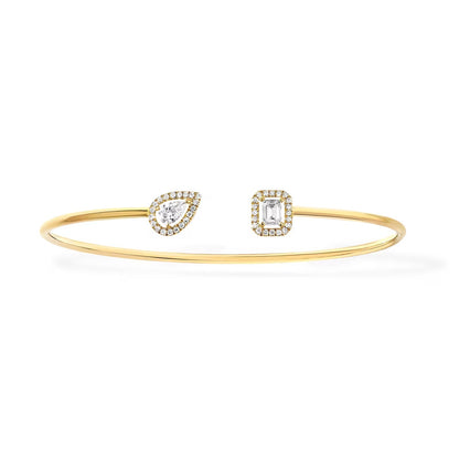 [⭐Miroze]JONC FLEX MY TWIN TOI & MOI SILVER DIAMOND BRACELET