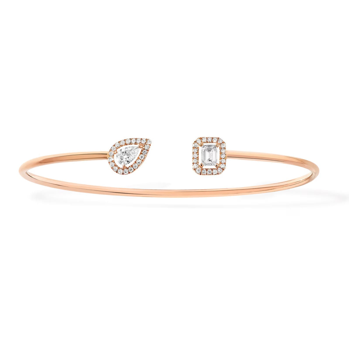 [⭐Miroze]JONC FLEX MY TWIN TOI & MOI SILVER DIAMOND BRACELET