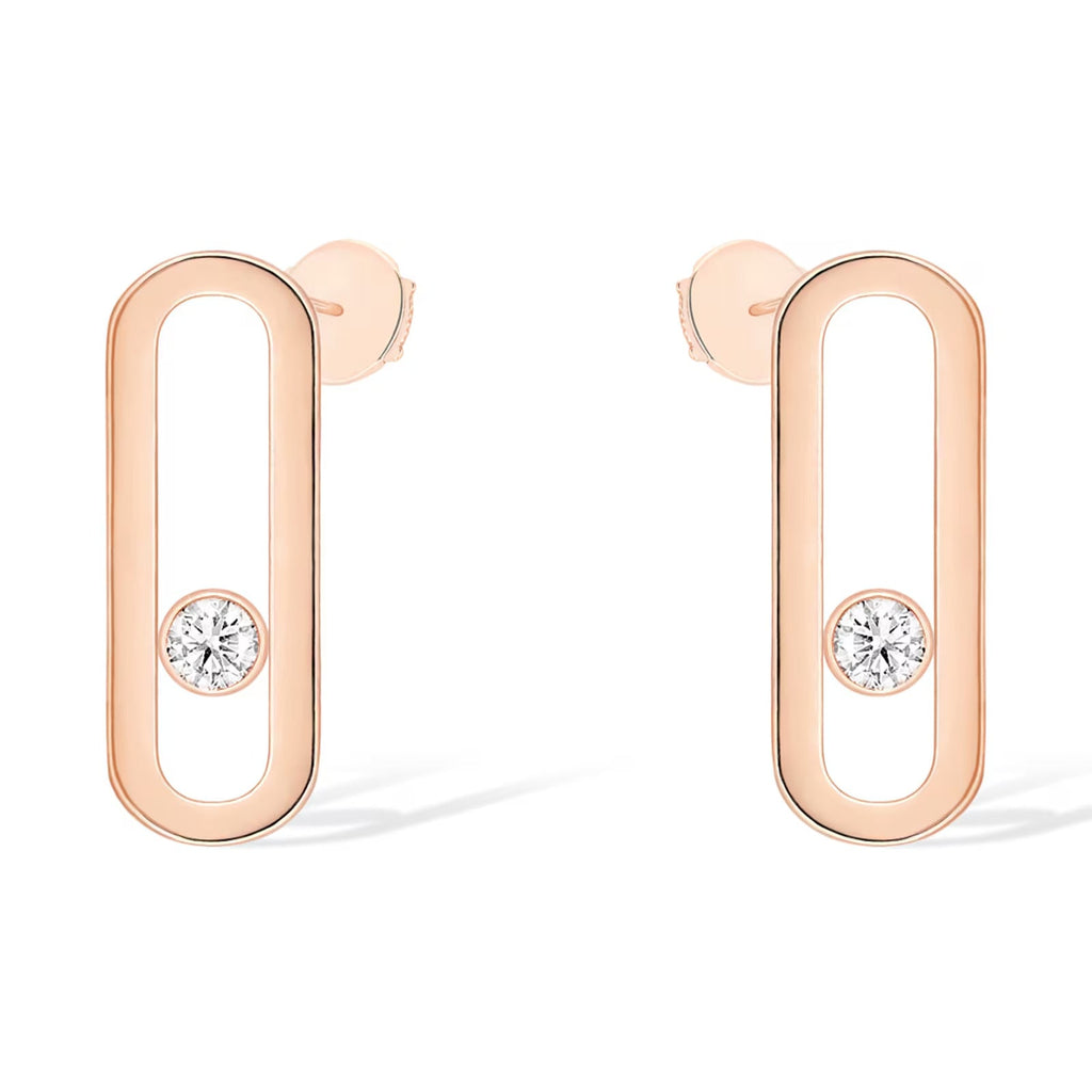 [⭐Miroze]MOVE UNO SMALL 1 DIAMOND EARRINGS