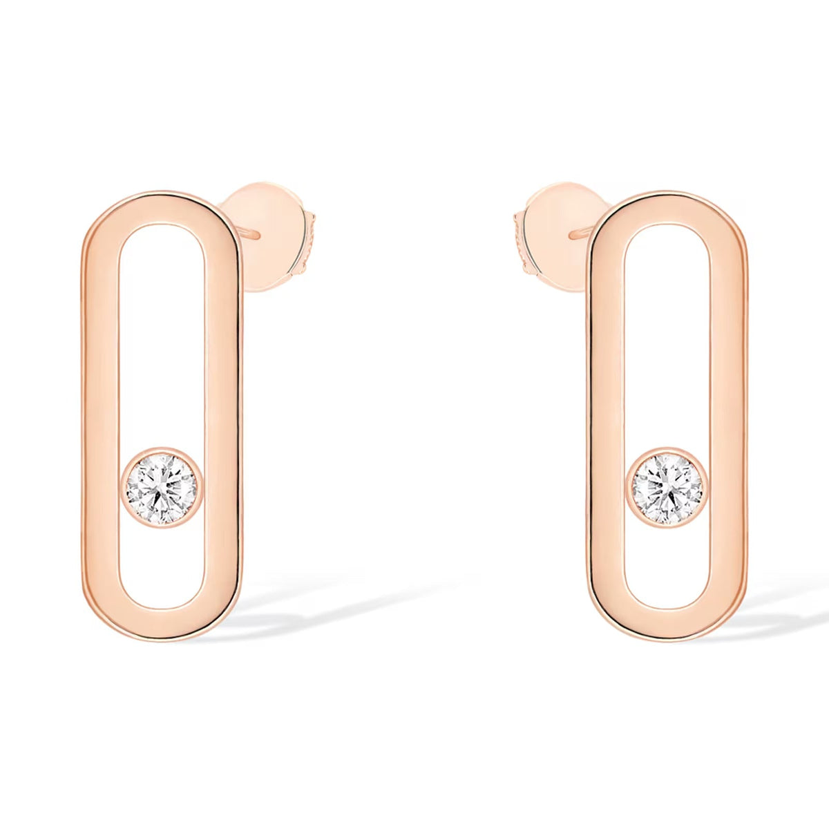 [⭐Miroze]MOVE UNO SMALL 1 DIAMOND EARRINGS