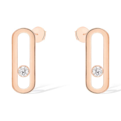 [⭐Miroze]MOVE UNO SMALL 1 DIAMOND EARRINGS