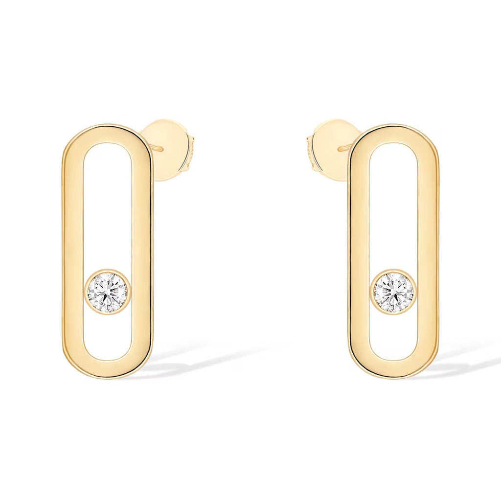 [⭐Miroze]MOVE UNO SMALL 1 DIAMOND EARRINGS