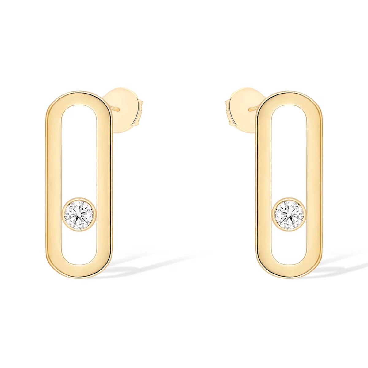 [⭐Miroze]MOVE UNO SMALL 1 DIAMOND EARRINGS