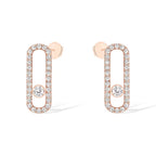 [⭐Miroze]MOVE UNO STUD DIAMOND PAVED EARRINGS