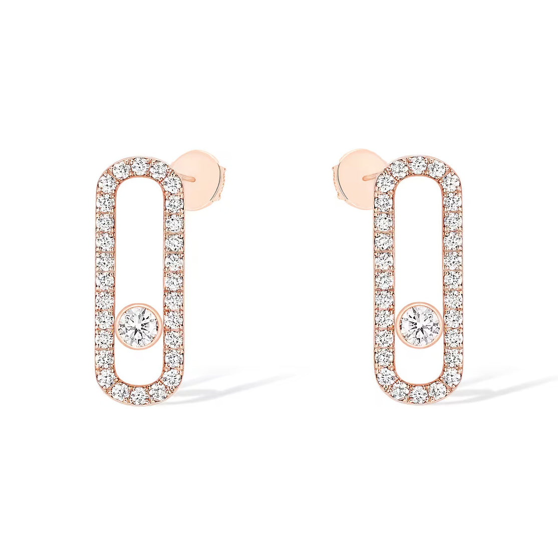 [⭐Miroze]MOVE UNO STUD DIAMOND PAVED EARRINGS