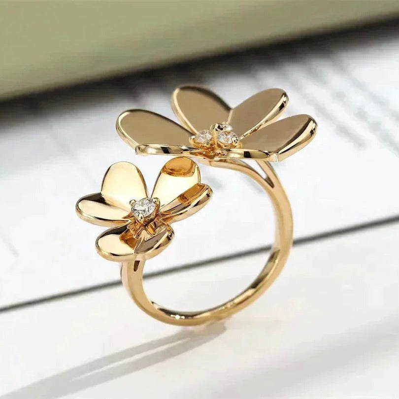⭐Miroze CLOVER COMOS GOLD DIAMOND RING