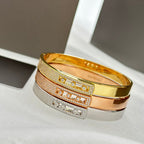 [⭐Miroze]Move Noa Rose Gold Pavé Diamond Bangle Bracelet