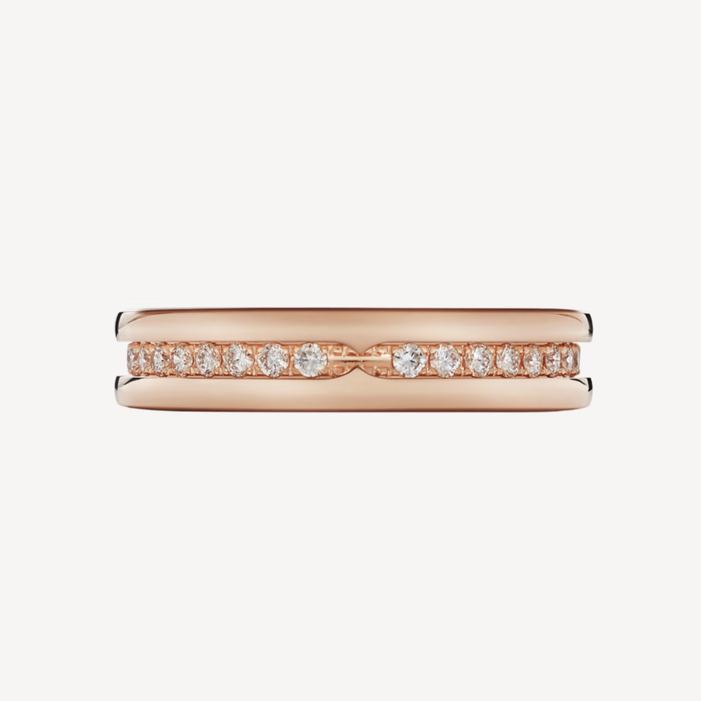 [⭐Veya]ZERO 1 ONE-BAND PAVED DIAMONDS ON THE SPIRAL RING