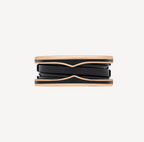 [⭐Veya]ZERO 1 TWO-BAND WITH MATTE BLACK CERAMIC PINK GOLD RING