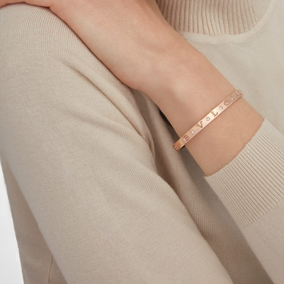 [⭐Veya]ZERO 1 PINK GOLD 12 DIAMONDS BRACELET