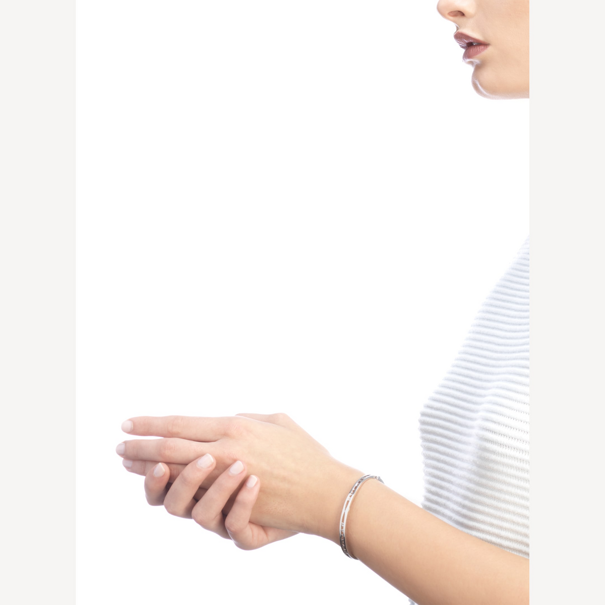 [⭐Miroze]ZERO 1 SPIRAL LOGO SILVER BRACELET